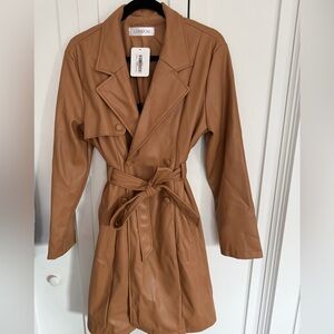 On Running Camel Trench Coat